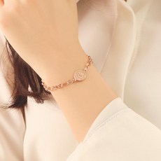 OST [O.S.T 본사정품] 앤틱 코인팬던트 로즈골드 팔찌 OTB119C03NPP