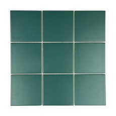 98X98 정사각 모자이크 타일 B. GREEN 진녹색 무광 (11장), 11개, 그린