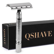 Qshave - 남성 또는 여성 숏핸들 클래식 더블 엣지 라이터 여행 안전 면도기 1개, 기본