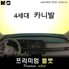 2023년 4세대 카니발 대쉬보드커버 [벨벳원단], 테두리 레드+벨벳, 센터스피커(있음)