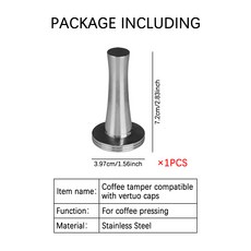 Vertuoline 및 메이커와 호환 재사용 가능 커피 캡슐 포드 알루미늄 씰 리필, 05 1PCS Tamper