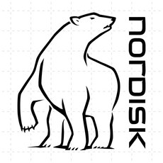 노르디스크 NORDISK 캠핑스티커 곰 로고 데칼 스티커 차량스티커 엠블럼 방수, 10cm x 10.8cm, 흰색