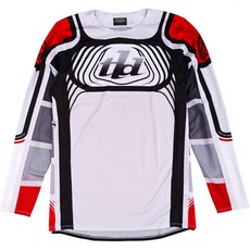 Troy Lee Designs SE Pro 성인용 모터사이클 더트 바이크 저지 남성용 고성능 경량 다양한 사이즈 색상 1223568, X-Large_Off-white / Red, 1개