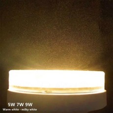 GX53 LED 전구 빛 캐비닛 luminaie 5W 7W 9W 12W 15W 18W 옷장 110-220V Led 스포트 라이트 흰색 퍽, [02] Milky, [03] 9W(AC85-265V), 1개