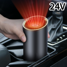 메이식스 24V 차량용 히터 온풍기 미니 난방기 저소음 냉온겸용 차량 브러쉬 증정