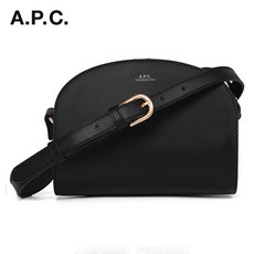 [아페쎄 APC] PXAWV F61392 LZZ NOIR 하프문 미니 레더 숄더백