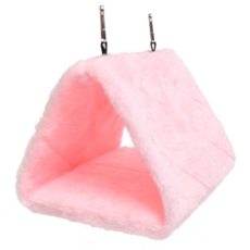 야오야오 앵무새 솜사탕 보온 삼각 포치 은신처 침대 대형, 1개, 핑크