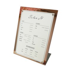 선반킹 로즈골드 A5 스탠드 메뉴판