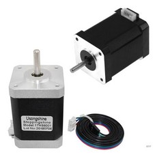 케이블 1.8도 1.7A 바이폴라 스텝 모터 내구성이있는 NEMA 17 스테퍼 모터, 1개