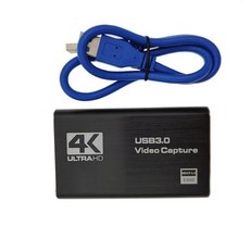 TV수신카드 외장형 내장형 컴퓨터 노트북 수신카드 USB 4K 60Hz HDMI 호환 비디오 캡처 카드 1080P 게임 레코딩 플레이트 라이브 스트리밍 박스 PS4 카메라 용 3, Black