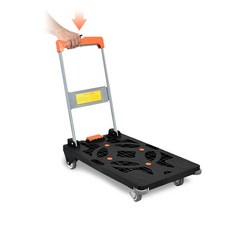 핸드브레이크 대차 컴팩트 사각대차 저소음 접이식 고급형 핸드카트 구르마 HB-200 HB-300 HWC-300, 1개