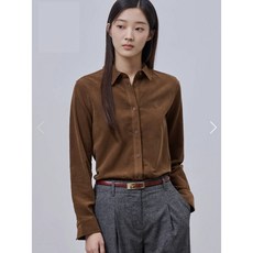 빈폴 레이디스 코듀로이 레귤러핏 셔츠 - 옐로이쉬브라운 (BF4964C02B)