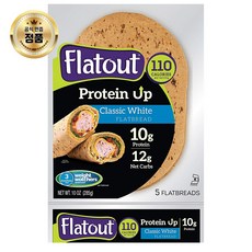 FLATOUT Flatbread Protein Up CLASSIC 프로틴 업 클래식 화이트 플랫브래드 5장 2팩 X 2세트, 1개