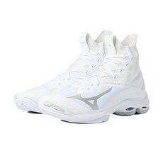 Mizuno 여성용 웨이브 라이트닝 네오 배구화 11 1/2 103461, 11.5, White-grey, 1개