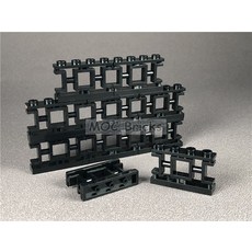 작은 알갱이 블록 건축물 장면 영 부품 X4X2 클래식 중국식 난간 담장, 10개 1X4 클래식 중국식 난간 블