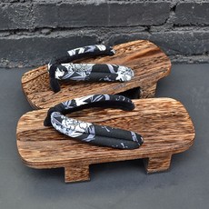 일본전통신발 사무라이 통굽 나막신 나무 슬리퍼