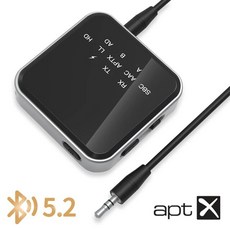 AptX 적응형LLHD 블루투스 52 오디오 송신기 리시버 35mm AUX 저지연 무손실 HIFI 스테레오 음악 무선 어댑터, 1)LE507, LE507