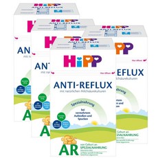 힙분유 특수분유 안티-리플럭스 역류방지 Hipp Special anti-reflux food, 600g, 4개