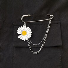 미니 데이지 브로치 코트 나비 옷핀 장식