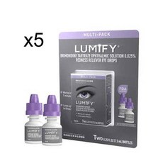 Lumify 루미파이 바슈롬 눈 충혈 완화 아이드롭 (7.5mlX2병) 5팩 Redness Relieve Eye Drops(총 7.5mlx10병), 15ml, 5개