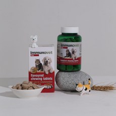  이뮤노벳 강아지 고양이 종합 영양제(피부 종양 암 염증 관절 장건강 항암) - 정제형 