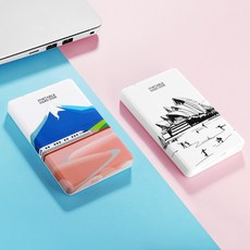 은하마켓 3년 다이어리자켓포함 1T 2T 외부접인 하드디스크 500GB 암호추가 USB30 지지 TYPEC 안드로이드, 후지산 _2T _천주머니, 정부측 표기함