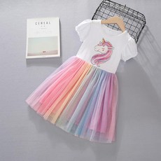 happy 유니콘원피스 레인보우스커트