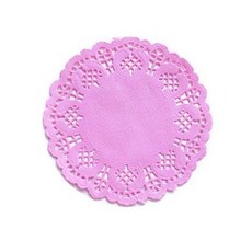 도나앤데코 릴라 레이스 도일리 페이퍼 원형 8.8cm, 인디핑크, 1500개