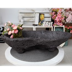 화산석 돌화분 현무암 다육 분재 분갈이 화분, 숲속정원 특특대형(수반), 1개