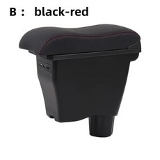 콘솔박스 스마트 포 자동차 팔걸이 박스 개조 부품 보관함 3USB 간단한 사 액세서리, 06 B-black red 3 usb