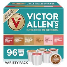 Victor Allen 밀크 초콜릿 핫 코코아 Keurig 1인용 컵, 없음, 없음, 2) 페퍼민트. - 96 Count (Pack of 1