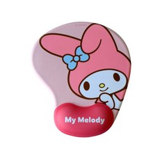 New 산리오 캐릭터 젤리빈 손목보호 마우스패드 젤패드 손목 받침대 보호패드, 마이멜로디 My Melody, 1개