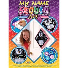 Sequin Art My Name Penguin Personalized Name Sparkling Arts and Crafts Picture Kit Creative Craft, 단일상품
