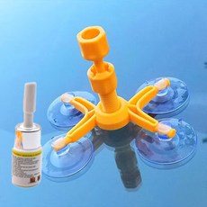 자동차 차량용 유리복원제 기스 흠집 앞유리 복원 깨진 파손 유리금 접착제 수리 세트, 1세트, 2ml