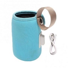 휴대용 보틀 워머 우유 병 히터 USB 따뜻하게 유모차 자동차 절연 가방 주머니 181789, 블루, 1개