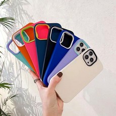 이중 실리콘 핸드폰케이스 7color 아이폰 13 14 플러스 프로 프로맥스 슬림 실리콘 아이폰케이스 휴대폰케이스, 아이폰13프로맥스, 화이트, 1개