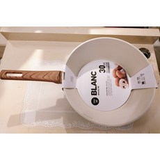 모던하우스 인덕션겸용 블랑 세라믹코팅 웍팬 30cm CK0221051, 지름:30cm, 크림, 1개