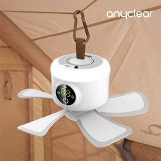 anyclear[애니클리어] [1300k] 무선 LED 타프팬 천장형선풍기 천정형 캠핑용 PDB-WMT30, 단일옵션