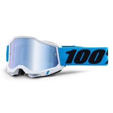100% Accuri 2 모토크로스 및 산악 자전거 성인용 고글 (소설 - 미러 블루 렌즈) 131238, Novel - Mirror Blue Lens
