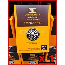 커피빈 캡틴 아메리카노 미니 인스턴트 커피 과테말라산 아라비카 COFFEE BEAN CAPTAIN AMERICANO MINI, 0.9g, 140개입, 1개