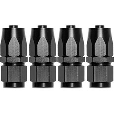 6AN 스트레이트 엔드 피팅 연료유 가스 라인 호스 6 AN 알루미늄 블랙, 6AN Straight End Fitting 4 Pcs, 1개