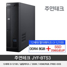 주연테크 12세대 i3-12100 프리도스 데스크탑 JYF-BTS3[본체]