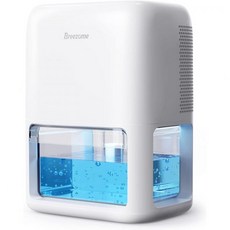 BREEZOM 60 OZ 제습기 가정용 타이머 슬립 모드가 있는 듀얼 반도체 조용한 자동 꺼짐 7가지 색상 욕실 망토실 RV용 가벼운 휴대용 소형
