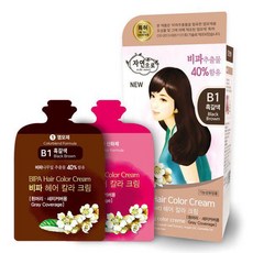 자연으로 비파헤어칼라크림 흑갈색 진한갈색 자연갈색 19549571, B2진한갈색