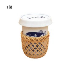 [일본정품수입]【정리 사서 할인】【지느러미 술의 그릇 대나무제 하카마 세트】 180ml 술기 웨이브 복어&l, 1개, 한개옵션1