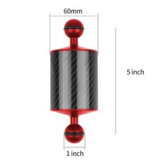 BGNing 수상 부력 암 듀얼 볼 플로팅 탄소 섬유 암 수중 다이빙 카메라 트레이 고프로 스마트폰용, 5) D60MM 5inch Red - No Logo