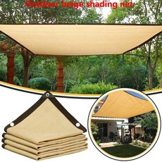 헥사타프 블랙코팅 타프 야외 정원 햇빛 가리개 테라스 캠핑 자외선 차단 HDPE 패브릭, 27.Beige  3x6m
