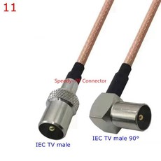 다용도 IEC TV-F 수 암 커넥터 케이블 75Ohm RG179 직각 RF 연장 저손실 고속, 11 Type11-1pcs_03 20CM