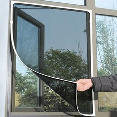 (방충 모기장) 실내 곤충파리 커튼 망사벌레 모기장 문창 검정윈도 스크린, 02 Grey 1.3x1.5m