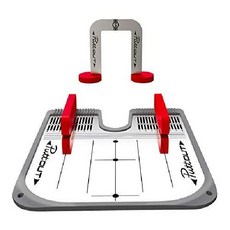 퍼트아웃 골프 퍼팅 미러 트레이너 PuttOut Golf Putting Mirror Trainer and Alignment Gate, 레드/그레이 - puttout